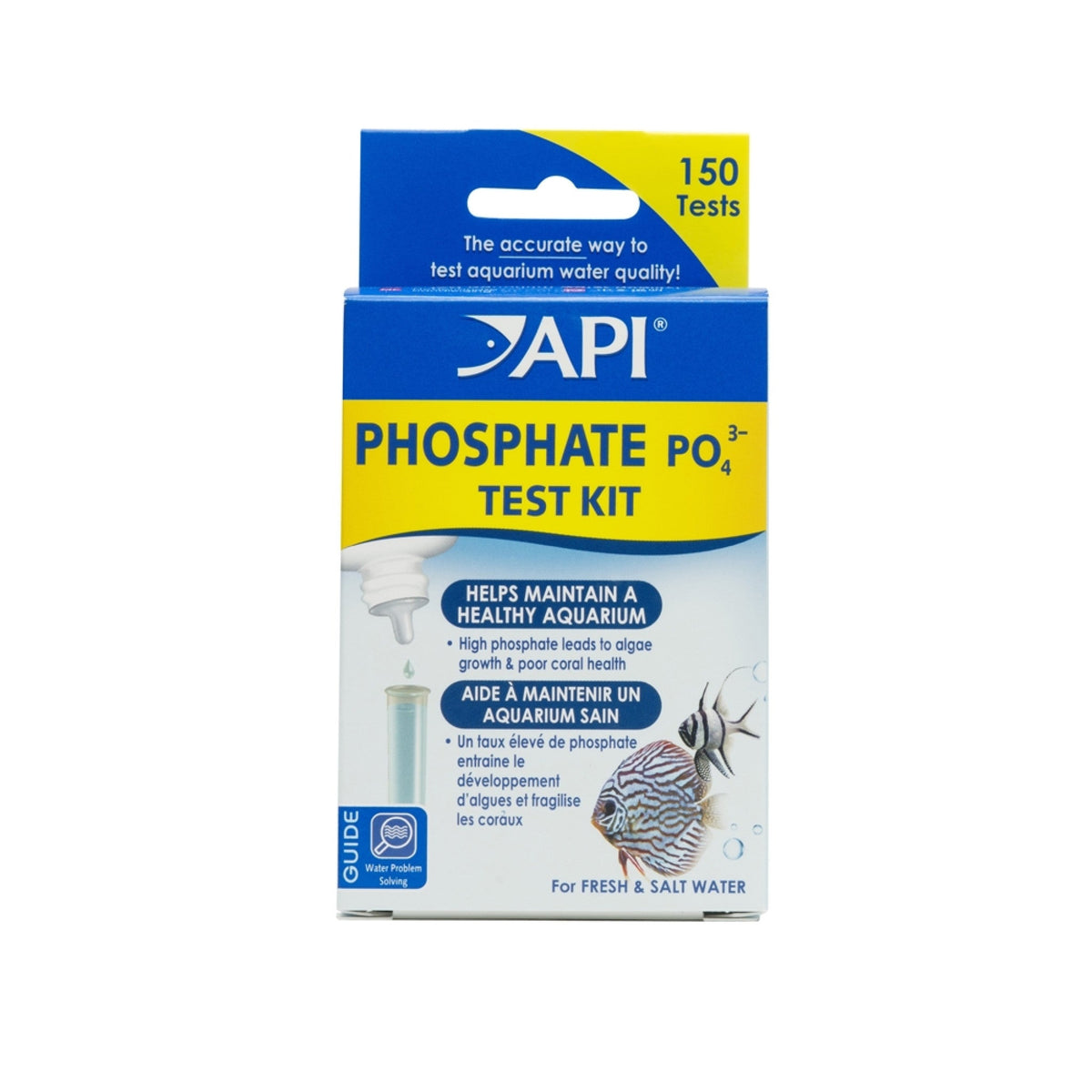 API Phosphate Po4 Freshwater & Saltwater Aquarium Test Kit, 150 Count