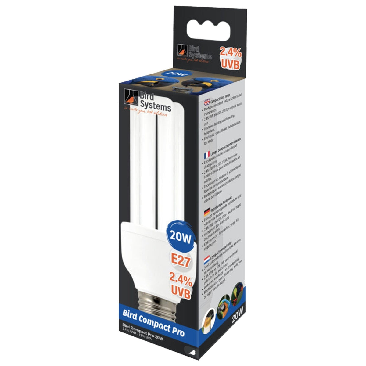 Aquarium Systems Bird Compact Lamp Pro 2.4% UVB, 20 W