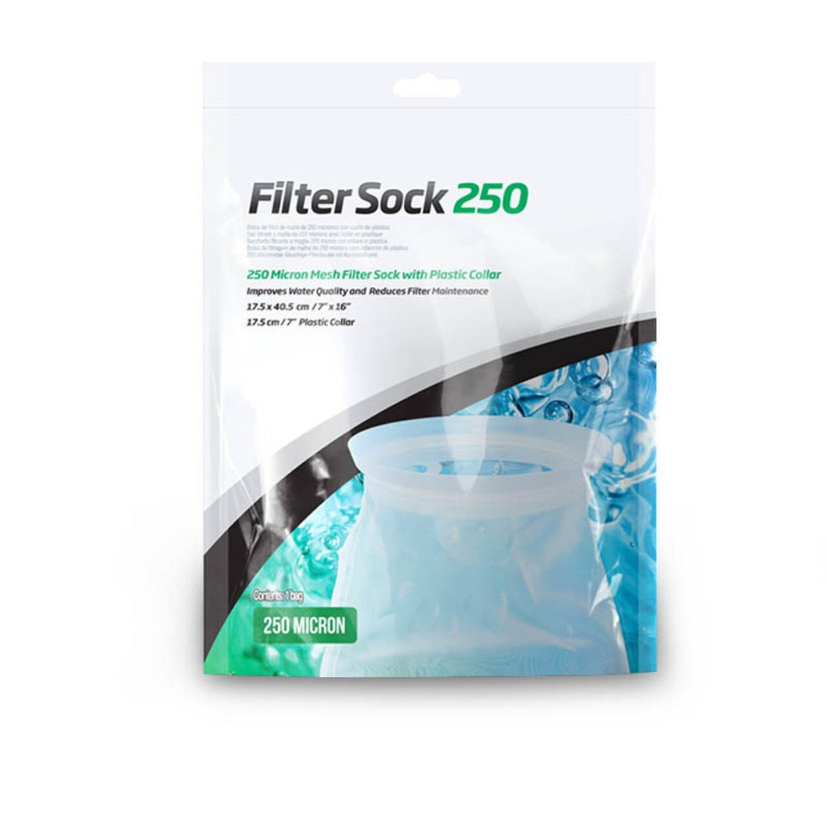Seachem Filter Sock 250 micron mesh 17.5 x 40.5 cm