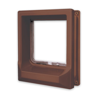 Zolux Magnetic Cat-flap for Wooden Door Brown