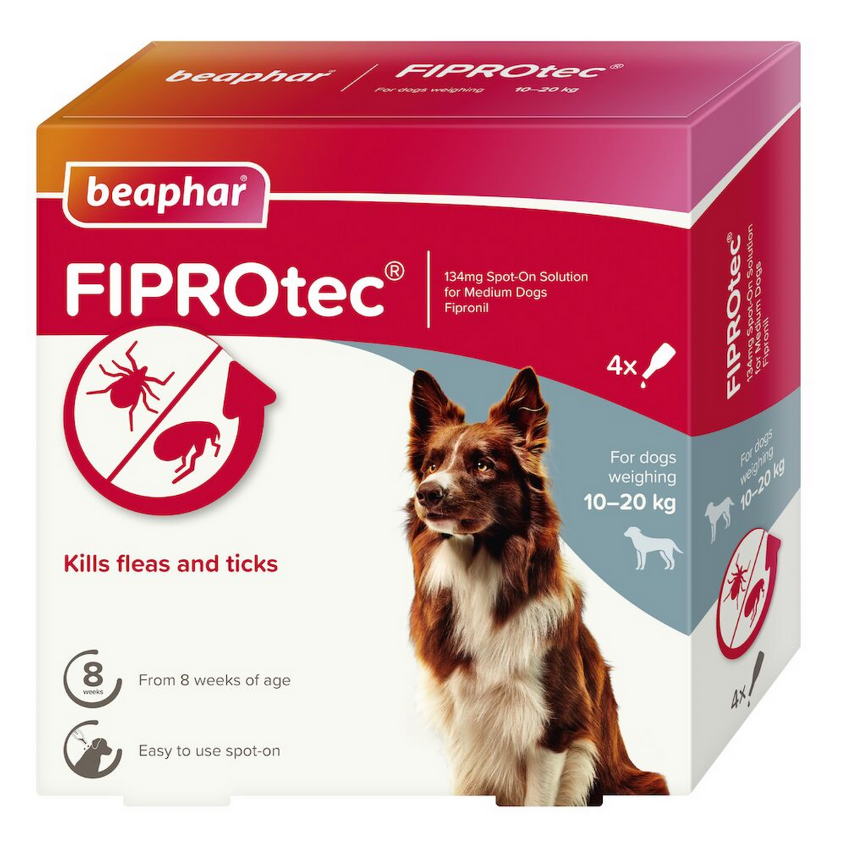 Beaphar Fiprotec for Medium Dog - 4 Pipettes