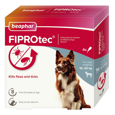 Beaphar Fiprotec for Medium Dog - 4 Pipettes