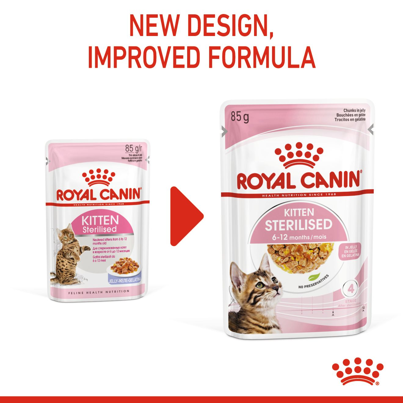 Royal Canin  Feline Health Nutrition Kitten Sterilised Gravy (WET FOOD - Pouches) 12x85G