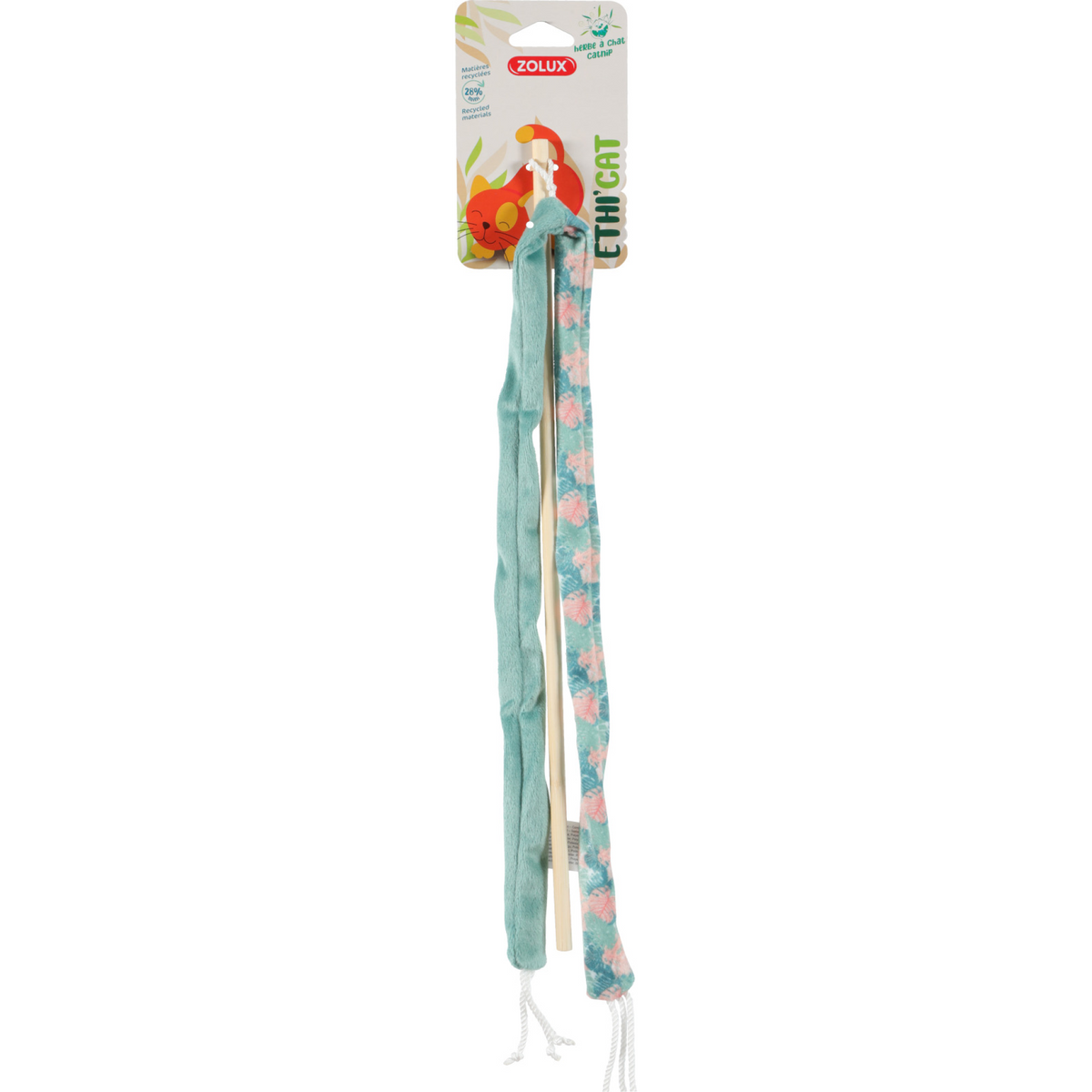 Zolux Ethicat Leaf Ribbon Wand Toy