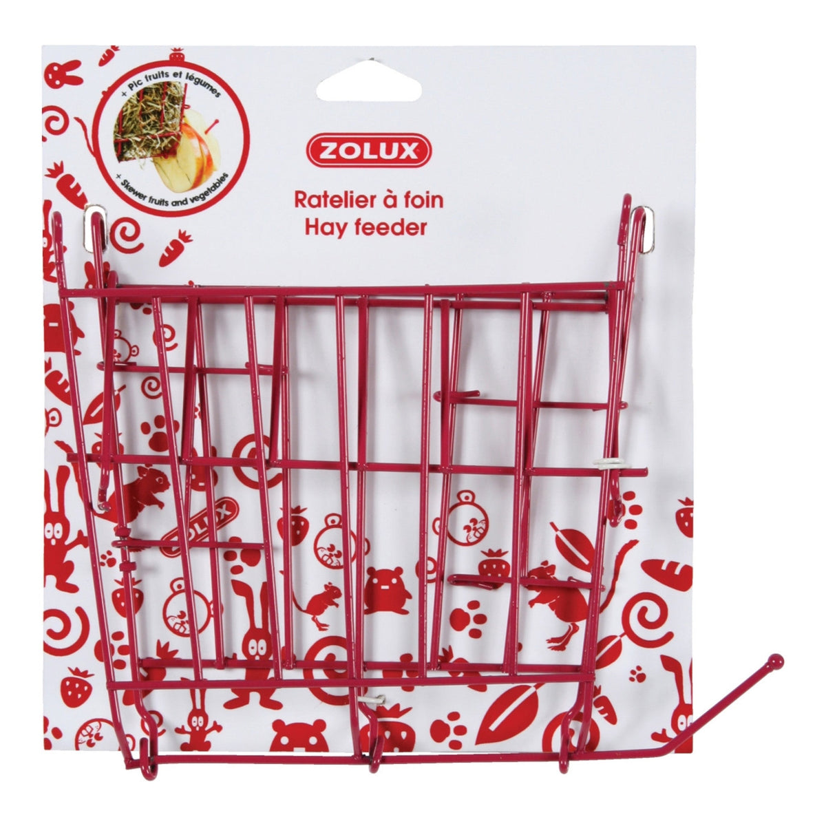 Zolux Metallic Hay Rack Red
