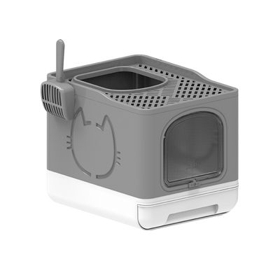 All For Paws Go Fresh Foldable Cat Litter Box Grey