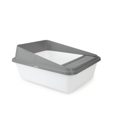 All For Paws Go Fresh High Back Cat Litter Box Large Grey