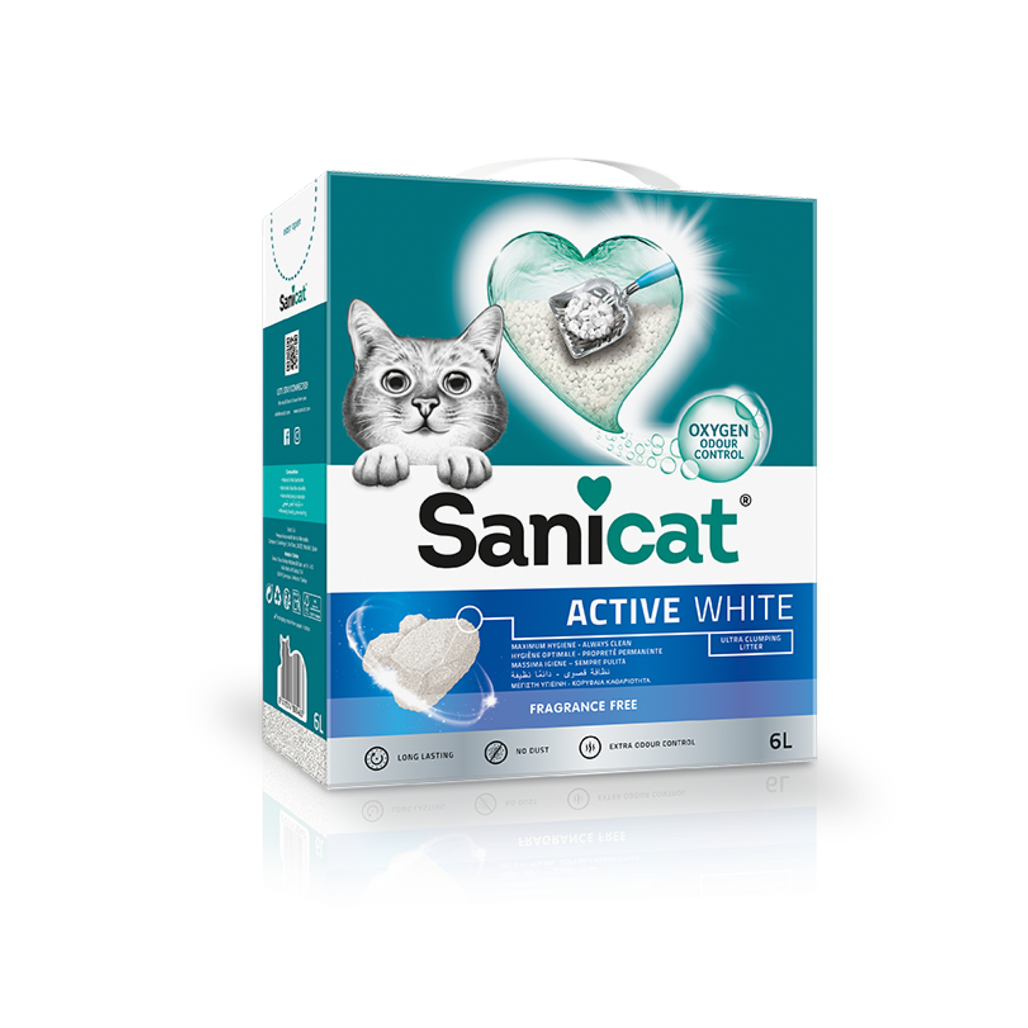 SaniCat Active White Unscented, Cat Litter - 6 L