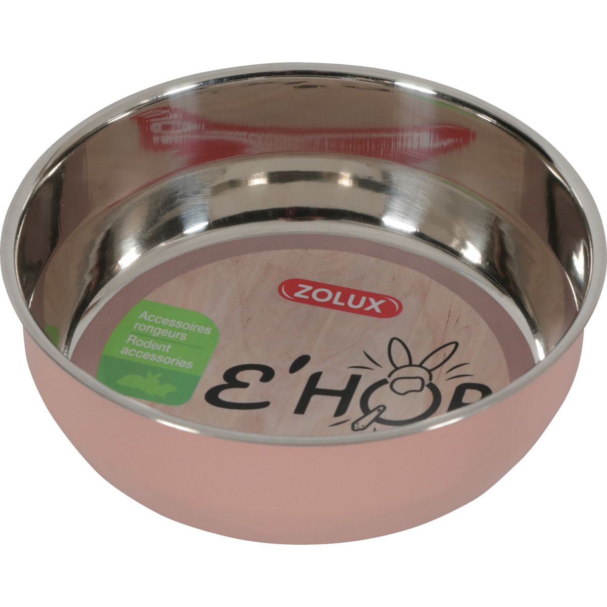 Zolux Ehop Inox Bowl Pink, 400 ml
