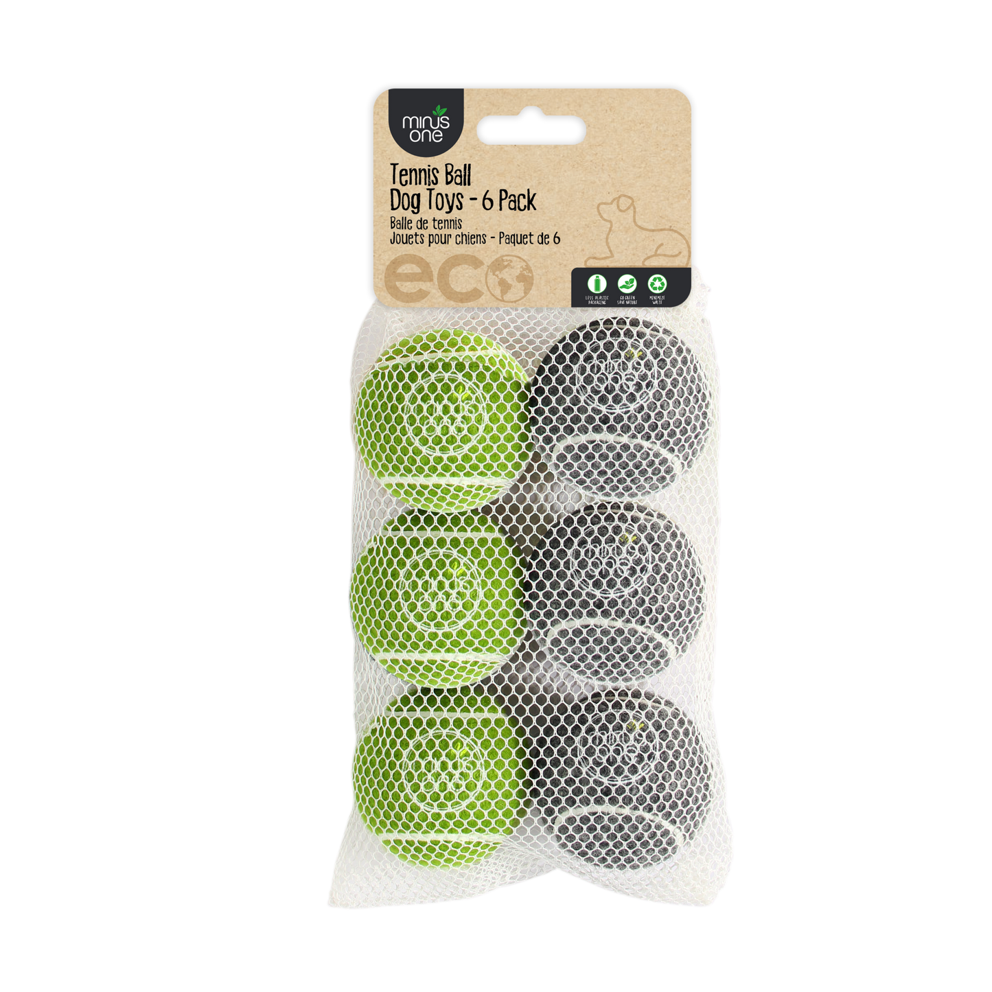 Bouncy Tennis Ball Dog Toys 6/pk