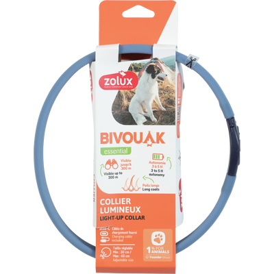 Zolux BVK Led Collar Long-Hair Blue