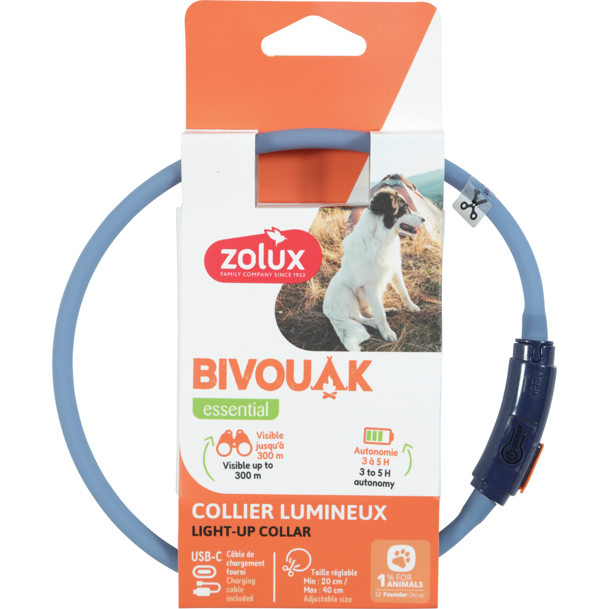 Zolux BVK Led Collar Puppy Blue