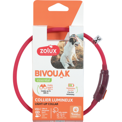 Zolux BVK Led Collar Puppy Red