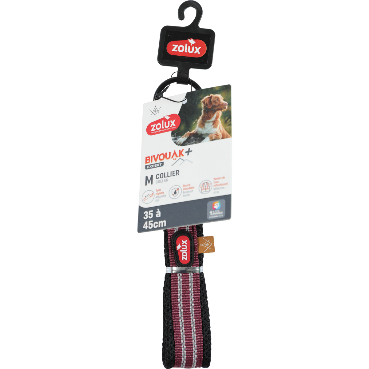 Zolux BVK Collar Red, 20 mm, 35-45 cm