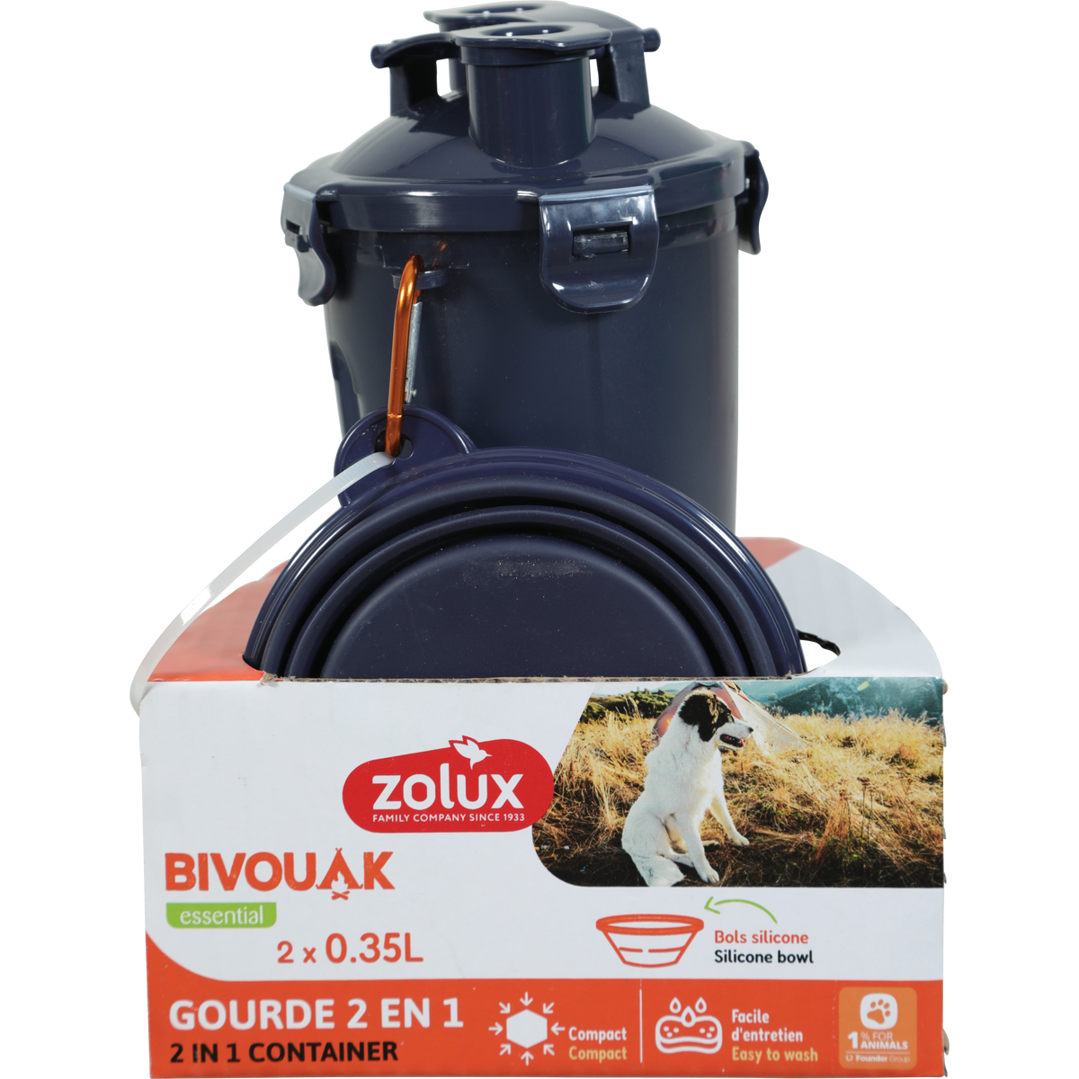 Zolux BVK 2-in-1 Bottle Blue