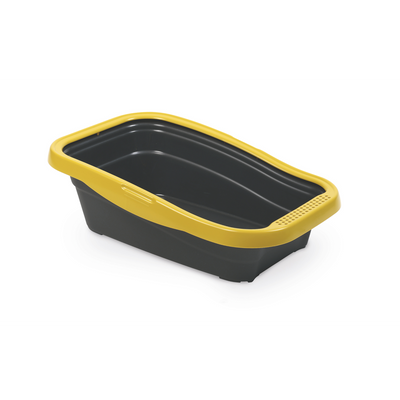 Nella Cat Litter Tray with Frame Yellow 58 x 37.5 x 18 cm
