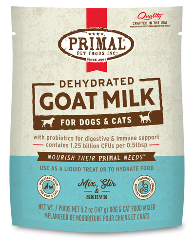 Primal Dehydrated Goat Milk for Dogs and Cats