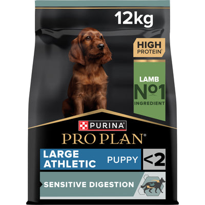 Purina pro plan large athletic puppy, dry dog food with lamb- 12 kg