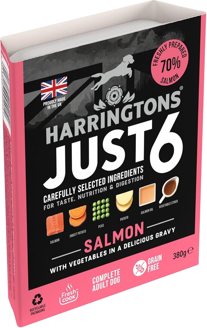 Harringtons Just 6 Salmon Grain Free Adult Wet Dog Food 380g