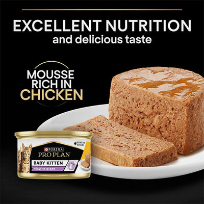 PRO PLAN BABY KITTEN MOUSSE WITH CHICKEN, 24 X 85G