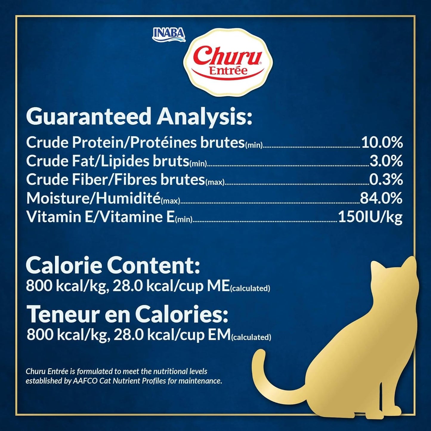 INABA Churu Entrée Pate for Cats, Grain-Free, High Protein, Prebiotic Complete & Balanced Wet Cat Food - Chicken Recipe