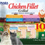 INABA Grilled Chicken Fillet Cat Treats with Vitamin E and Green Tea Extract - Bag of 10