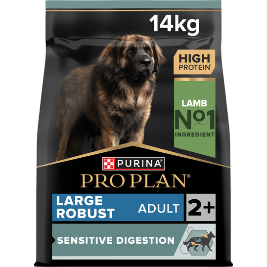 Purina pro plan large robust adult sensitive digestion, dry dog food with lamb-14kg