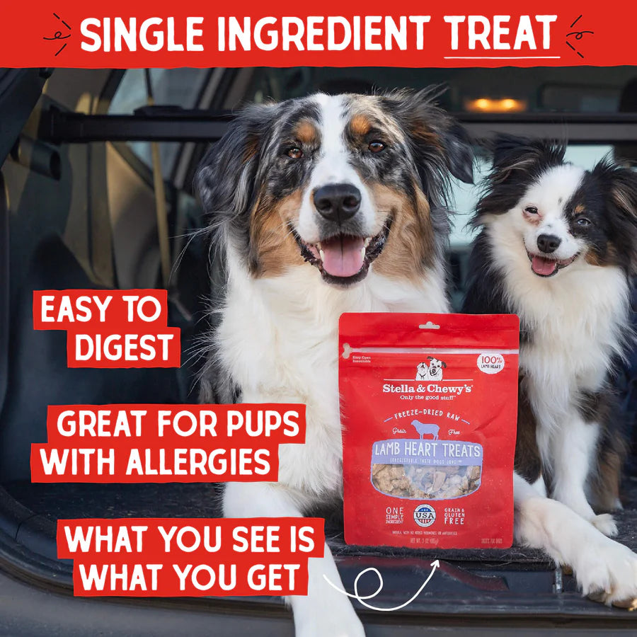 Stella & Chewy's Lamb Heart Treats - 3 oz