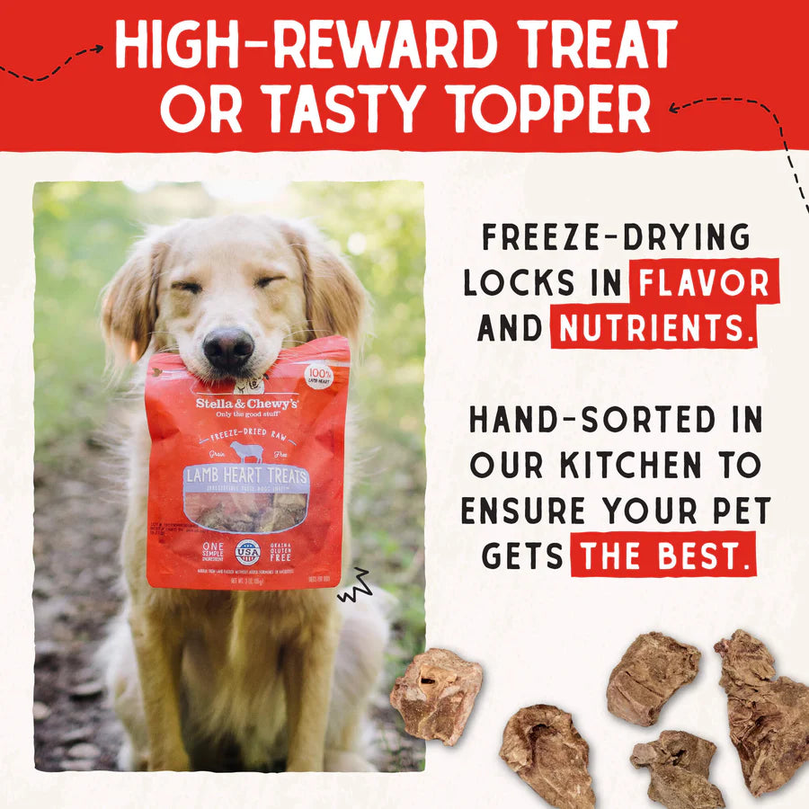 Stella & Chewy's Lamb Heart Treats - 3 oz