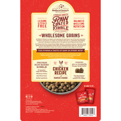 Stella & Chewy’s Baked Kibble for Dogs – Raw Coated Wholesome Grains Chicken Recipe – 3.5 lb