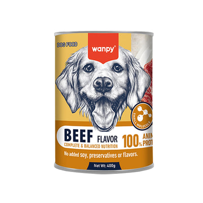 Wanpy Complete Pâté Canned Food for Dogs (Beef) - 400g