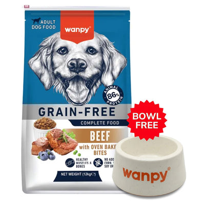 Wanpy Grain Free Complete Food for Adult Dog - Beef Recipe - 12Kg