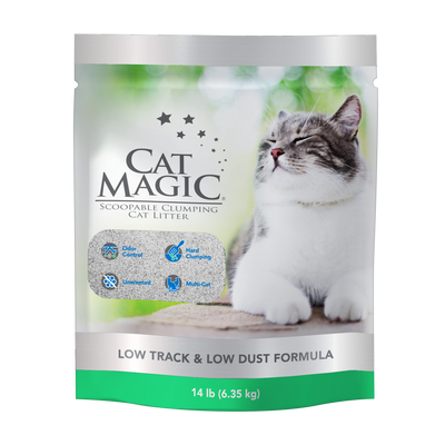 Cat Magic Less Tracking Unscented Hard Clumping Dust Free Clay Cat Litter - 6.35kg