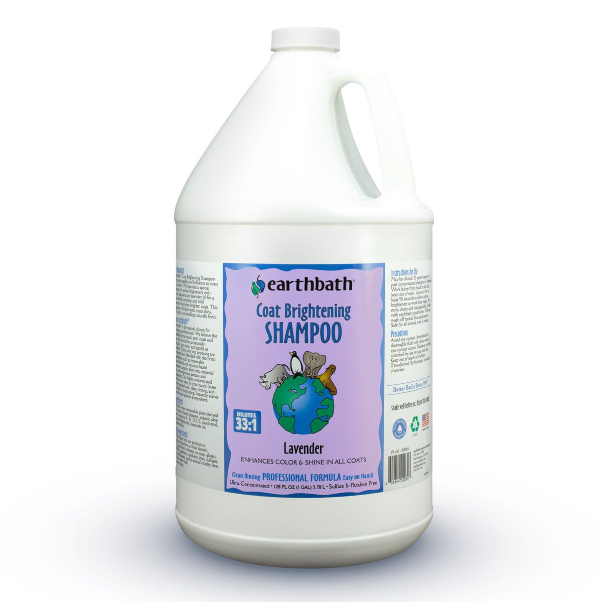 Earthbath Coat Brightening Shampoo - Lavender, Made in USA, 128 oz (1 Gallon )