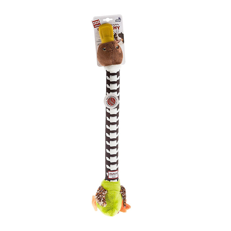 Crunchy Neck Duck with Bone & Squeaker Large -Yello  green