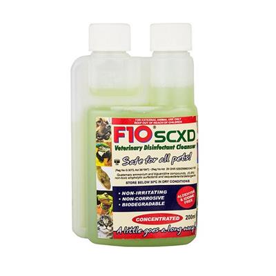 F10 SCXD Veterinary Disinfectant Cleanser 200 ML SKU: E000408