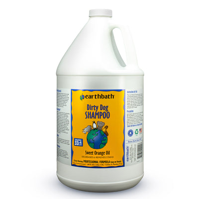 Earthbath Dirty Dog Shampoo Sweet Orange Oil, Degreases & Removes Stains, 128 oz (1 Gallon)