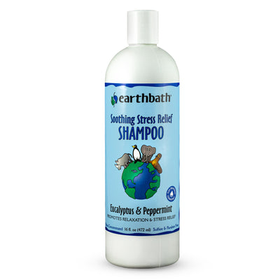 Earthbath Soothing Stress Relief Shampoo, Eucalyptus & Peppermint, Promotes Relaxation & Stress Relief, Made in USA, 16 oz