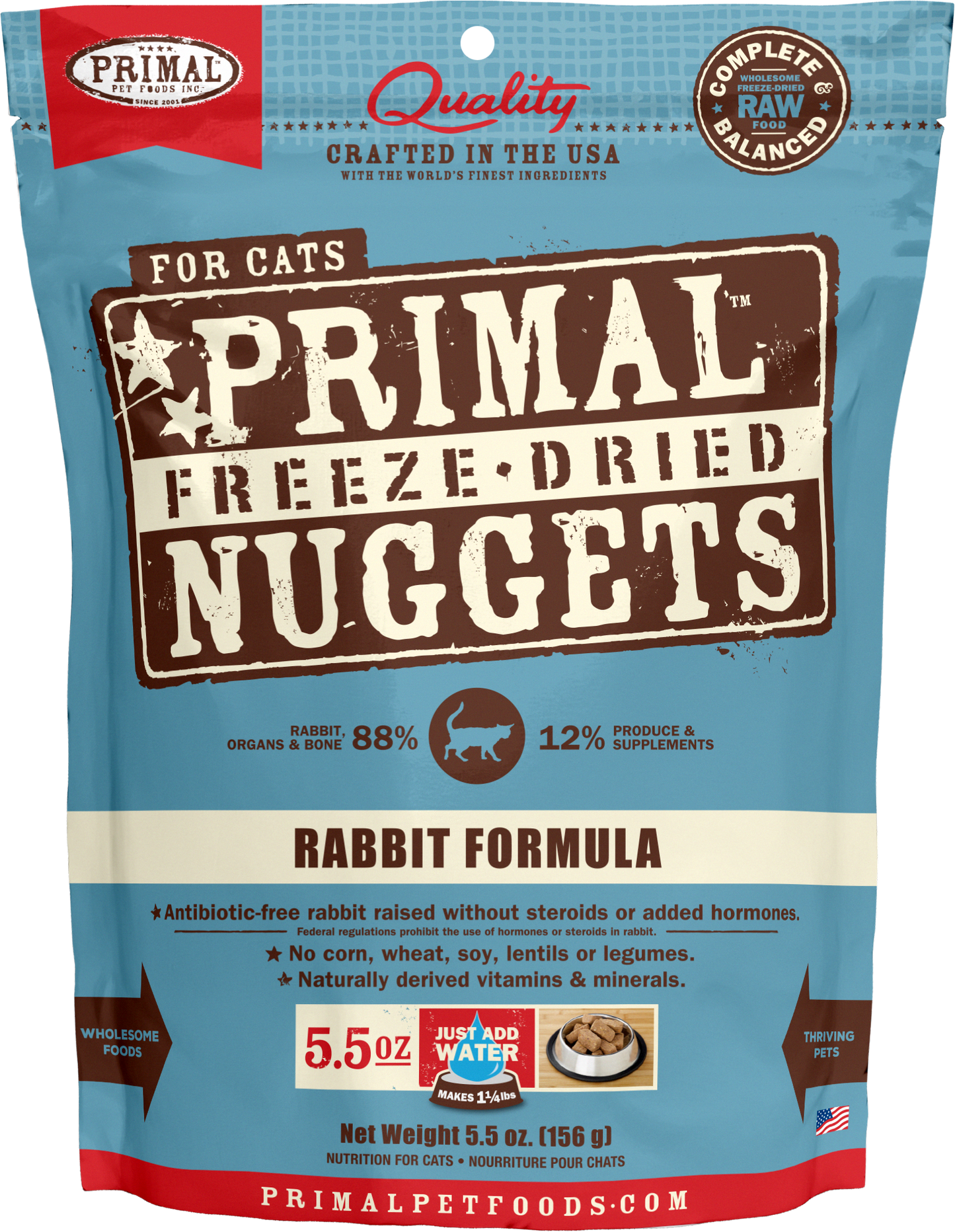 Primal Feline Rabbit Freeze-Dried Formula