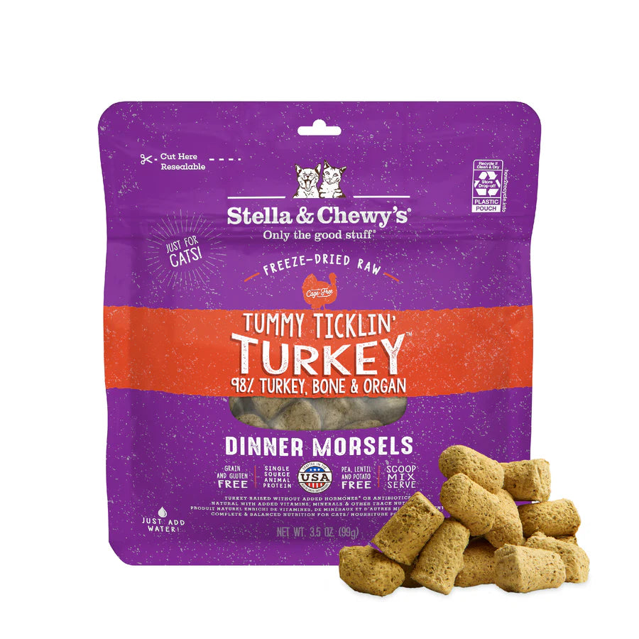 Stella & Chewy's Cat FD Tummy Ticklin Turkey - 3.5 oz