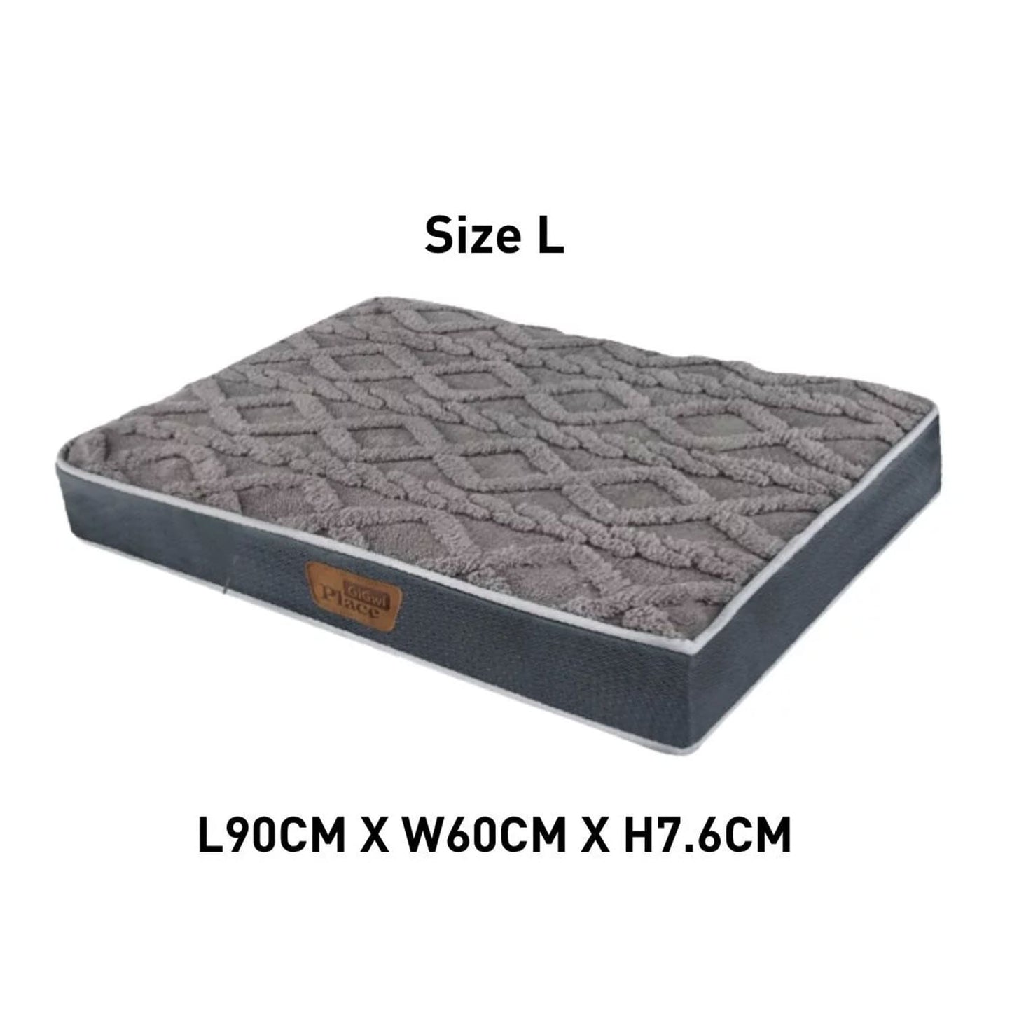 GiGwi Place Gray Soft Flat Mat Pet Bed - Large