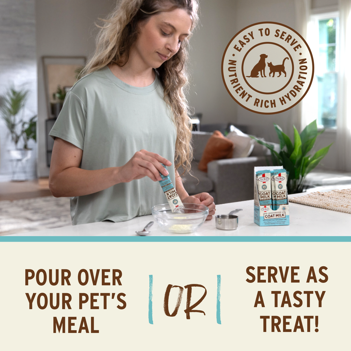 Primal Dehydrated Easy to Serve Goat Milk for Dogs and Cats