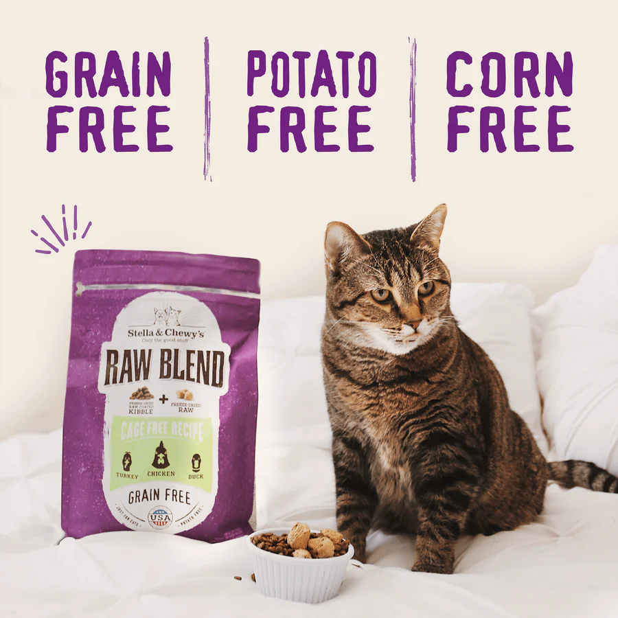 Stella & Chewy's Baked Kibble for Cats - Raw Blend Cage-Free Recipe