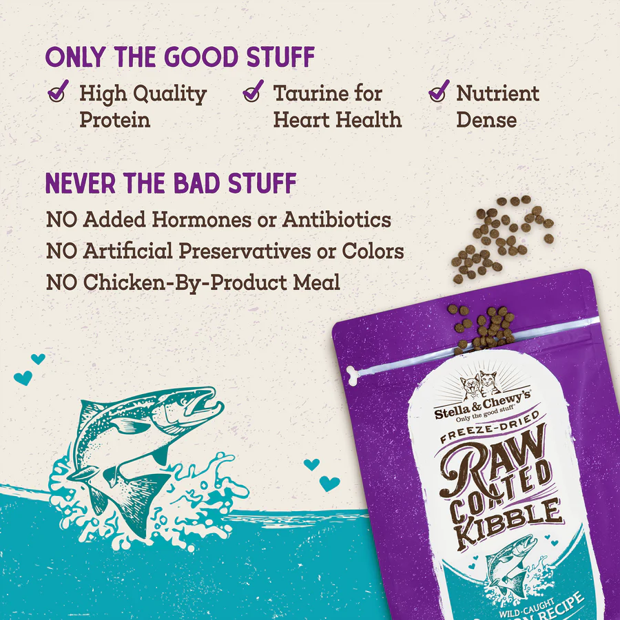 Stella & Chewy's Cat-Raw Coated Kibble Salmon