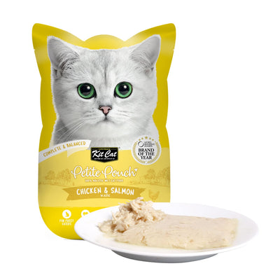 Kit Cat Petite Pouch 70g  Chicken & Salmon