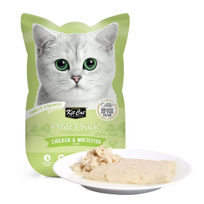 Kit Cat Petite Pouch 70g  Chicken & Whitefish