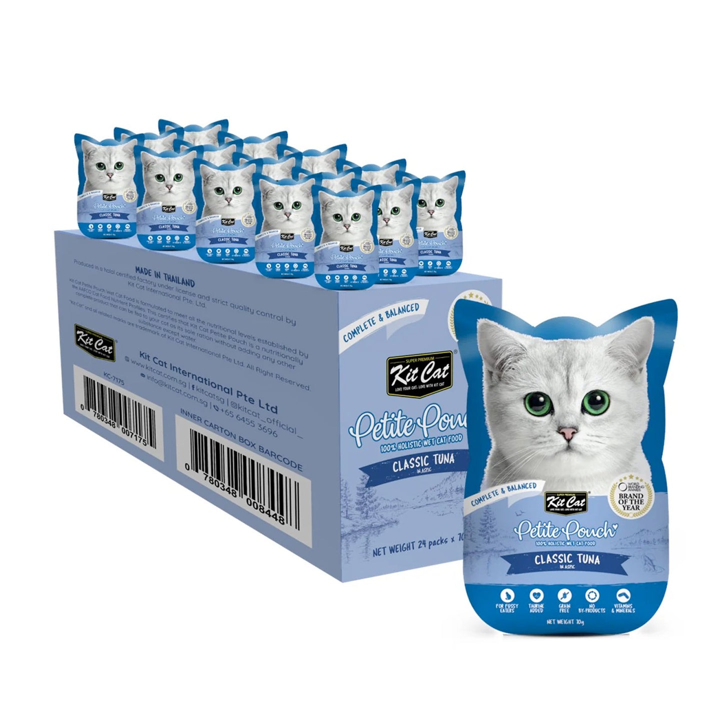 Kit Cat Petite Pouch 70g  Classic Tuna (1 Box -24pcs)