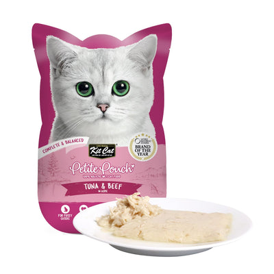 Kit Cat Petite Pouch 70g  Tuna & Beef
