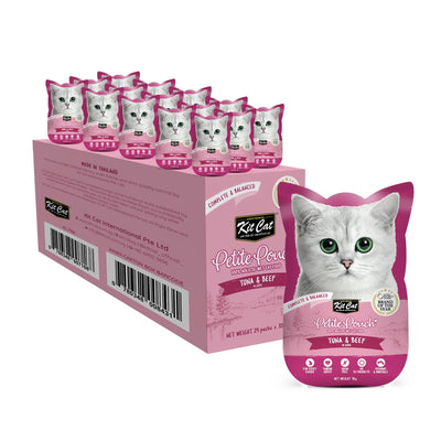 Kit Cat Petite Pouch 70g  Tuna & Beef
