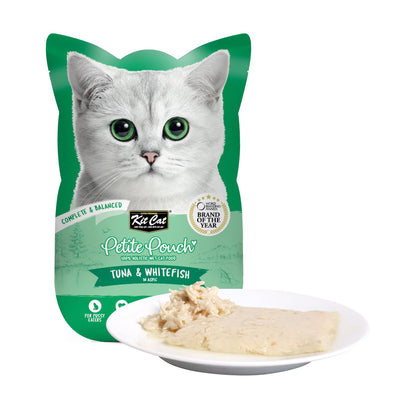 Kit Cat Petite Pouch 70g  Tuna & Whitefish